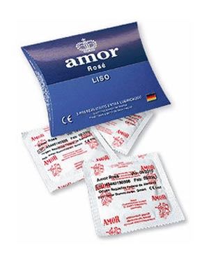 Preservativos AMOR Rosé lisos extralubricados – pack x3 y x12 unidades